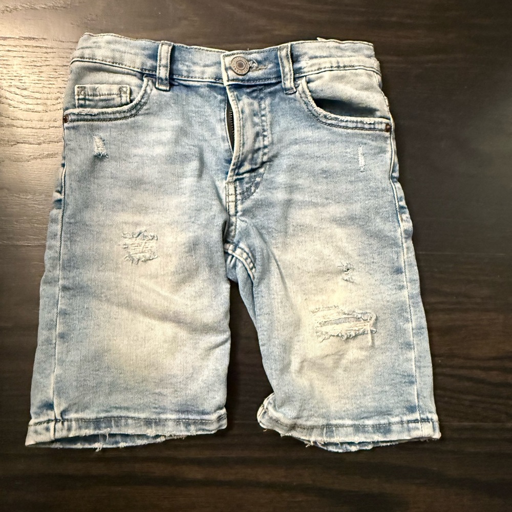Zara boys Faded Blue Jean Shorts